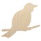 Canary Bird on Branch Solid Unfinished Wood Shape Piece Cutout for DIY Craft Projects